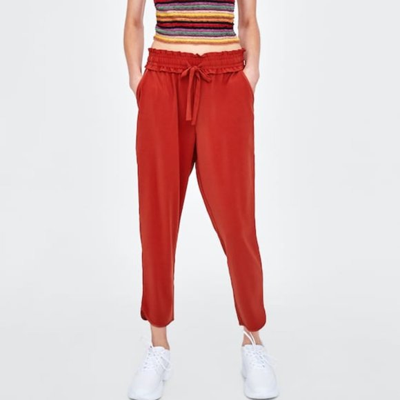 Zara Flowy Drawstring Pants - Picture 3 of 5